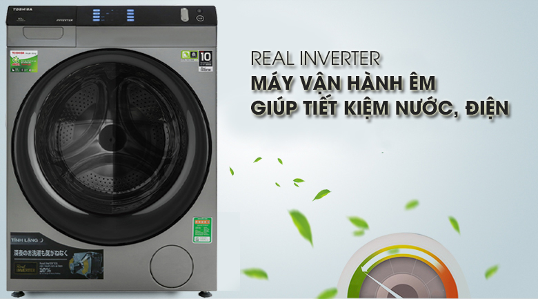 Máy giặt sấy Toshiba Inverter 8 Kg TWD-BH90W4V (SK)