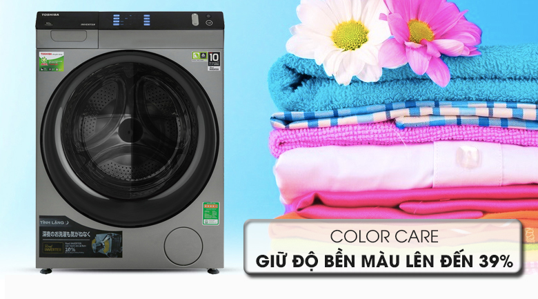 Máy giặt sấy Toshiba Inverter 8 Kg TWD-BH90W4V (SK)