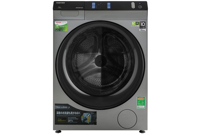 Máy giặt sấy Toshiba Inverter 8 Kg TWD-BH90W4V (SK) Màu Đen - Xám