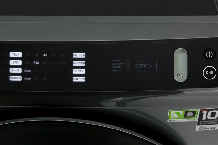 Máy giặt sấy Toshiba Inverter 8 Kg TWD-BH90W4V (SK) Màu Đen - Xám