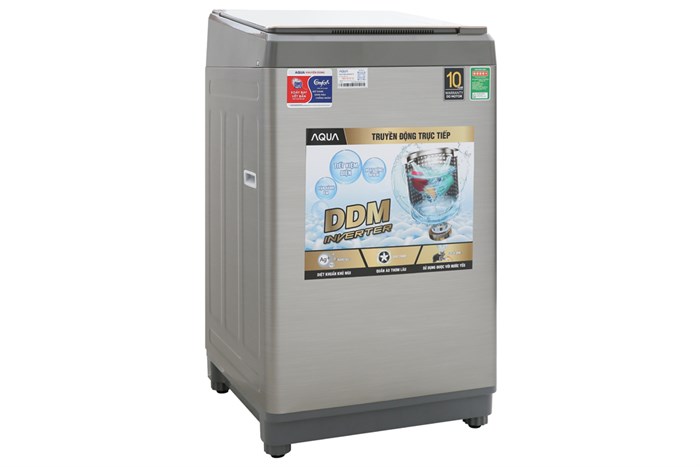 Máy giặt Aqua Inverter 9 Kg AQW-DK90CT S Màu Xám