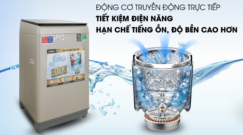 Máy giặt Aqua Inverter 9 KG AQW-D90CT N