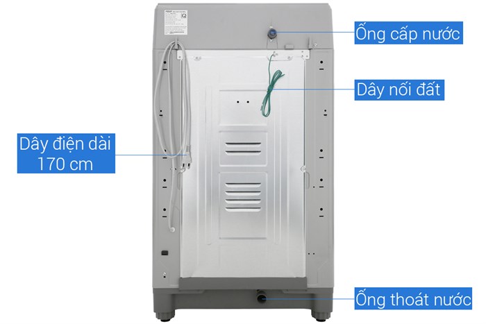 Máy giặt Aqua 9 Kg AQW-S90CT H2 Màu Xám