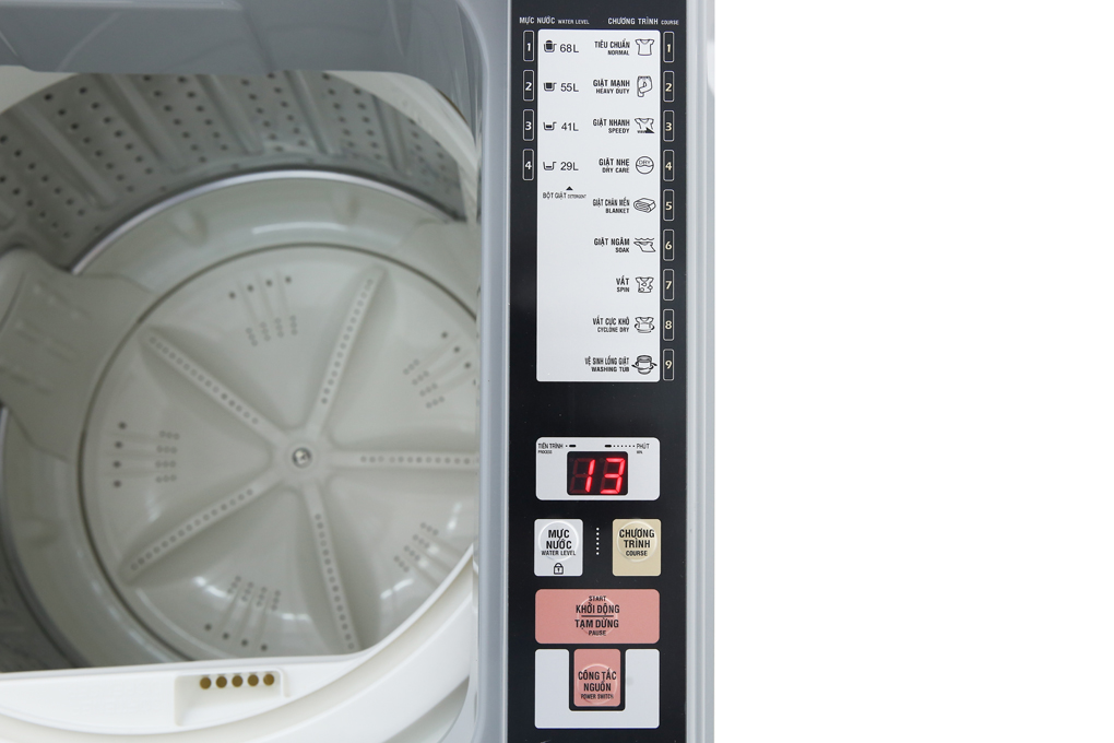 Máy giặt Aqua 8 Kg AQW-S80CT H2 Màu Xám