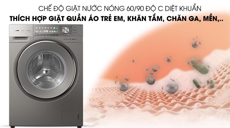 Giặt nước nóng - Máy giặt Panasonic Inverter 9 Kg NA-129VX6LV2