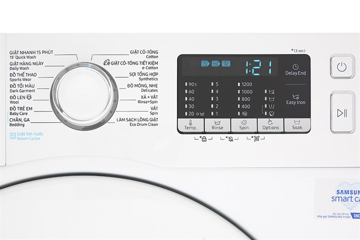 Máy giặt Samsung Inverter 8 kg WW80J52G0KW/SV Màu Trắng