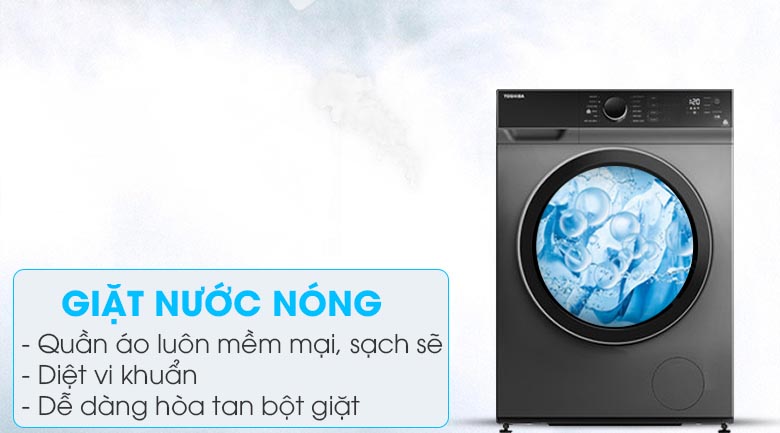 Giặt nước nóng - Máy giặt Toshiba Inverter 9.5 kg TW-BH105M4V SK