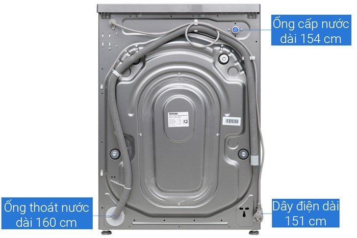 Máy giặt Toshiba Inverter 8.5 kg TW-BH95M4V SK Màu Đen - Xám