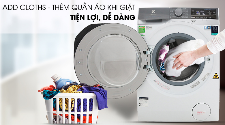 Add Cloths - Máy giặt sấy Electrolux Inverter 8 kg EWW8023AEWA