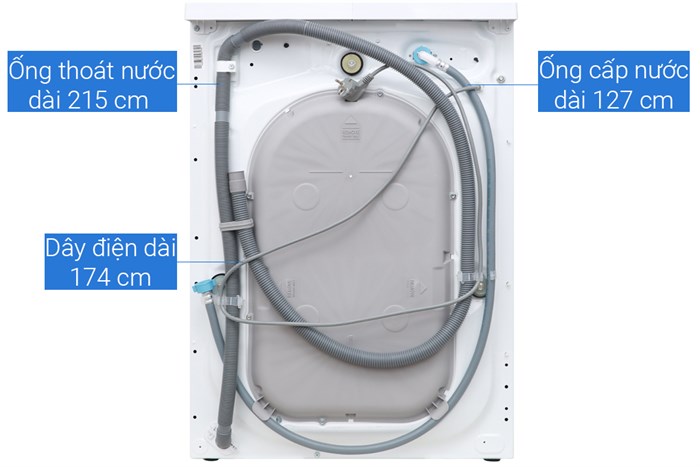 Máy giặt sấy Electrolux Inverter giặt 8 kg - sấy 5 kg EWW8023AEWA Màu Trắng
