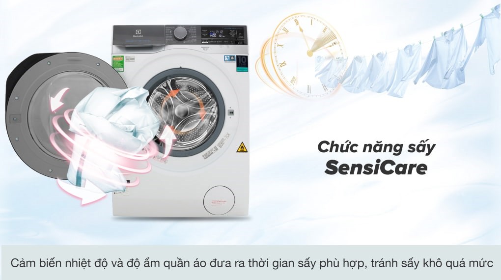 Máy giặt sấy Electrolux Inverter giặt 10 kg - sấy 7 kg EWW1042AEWA