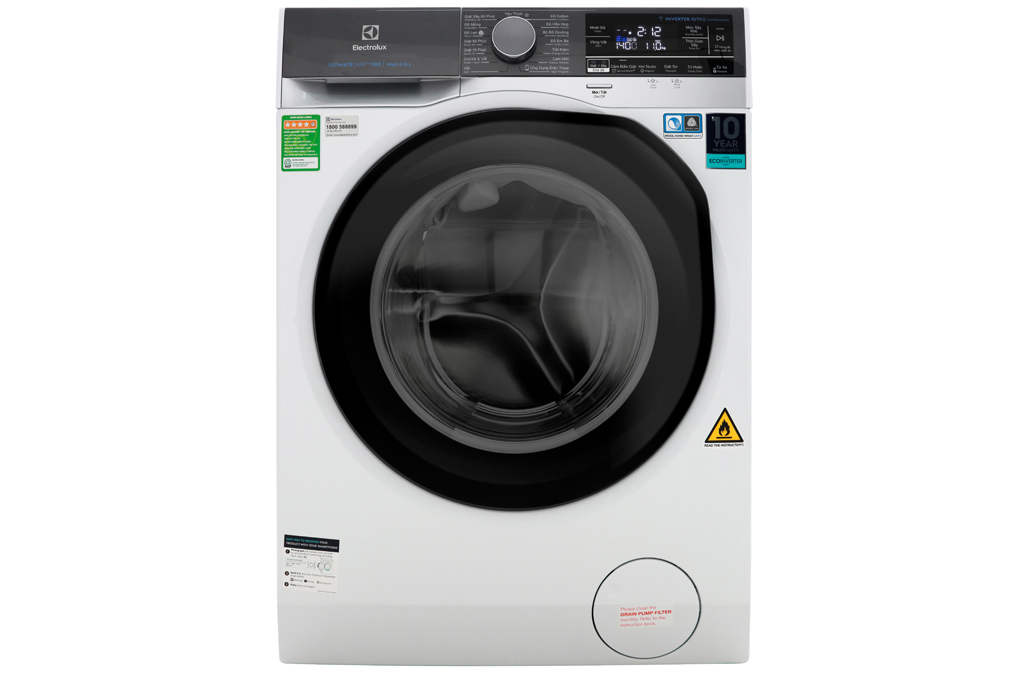 Máy giặt sấy Electrolux Inverter giặt 10 kg - sấy 7 kg EWW1042AEWA Màu Trắng