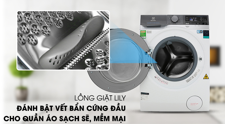 Lồng giặt Lily - Máy giặt sấy Electrolux Inverter 11 kg EWW1141AEWA