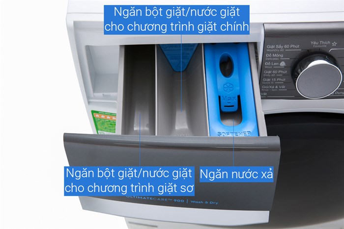 Máy giặt sấy Electrolux Inverter giặt 11 kg - sấy 7 kg EWW1141AEWA Màu Trắng