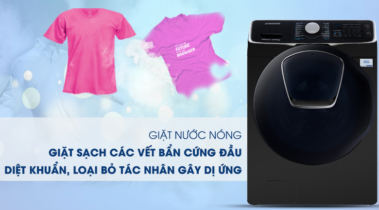 Máy giặt sấy Samsung Add Wash Inverter 19 kg WD19N8750KV/SV