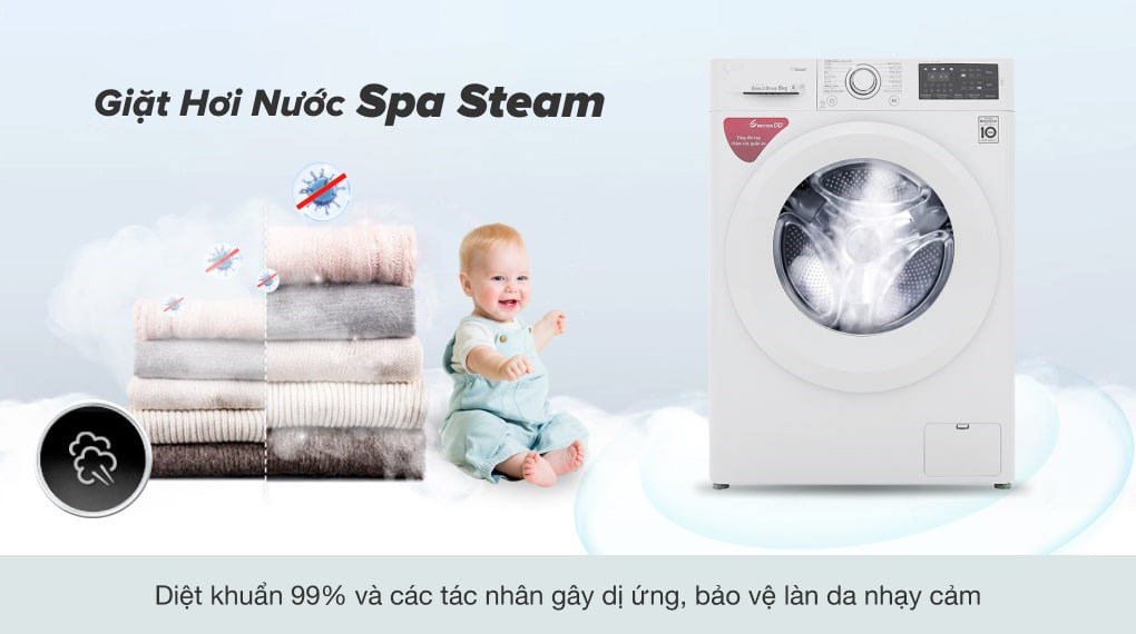 Máy giặt LG Inverter 8 kg FC1408S5W