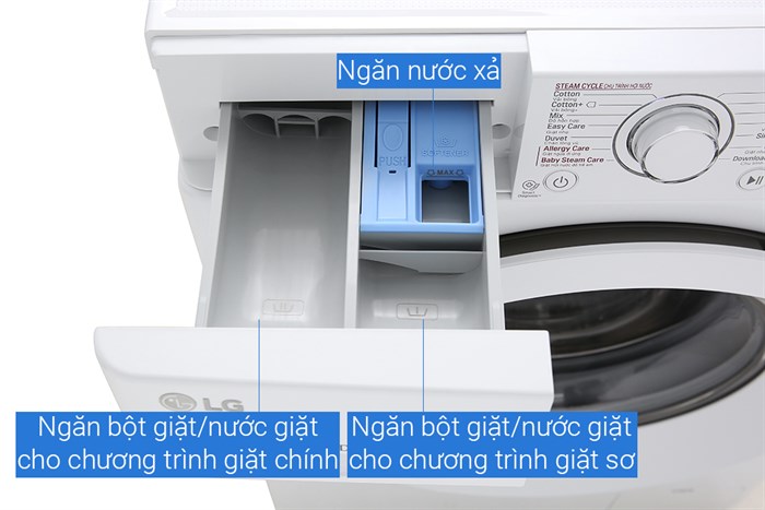 Máy giặt LG Inverter 8 kg FC1408S5W Màu Trắng