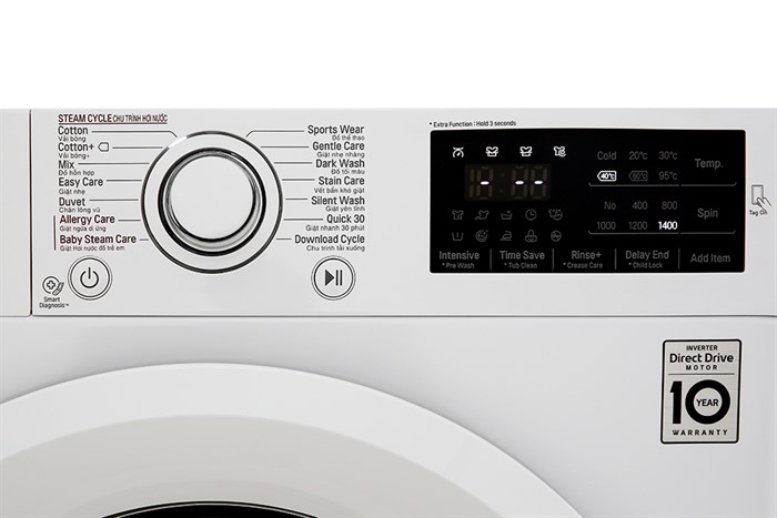 Máy giặt LG Inverter 8 kg FC1408S5W Màu Trắng