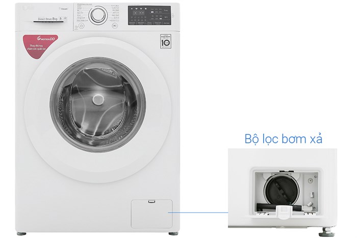 Máy giặt LG Inverter 8 kg FC1408S5W Màu Trắng