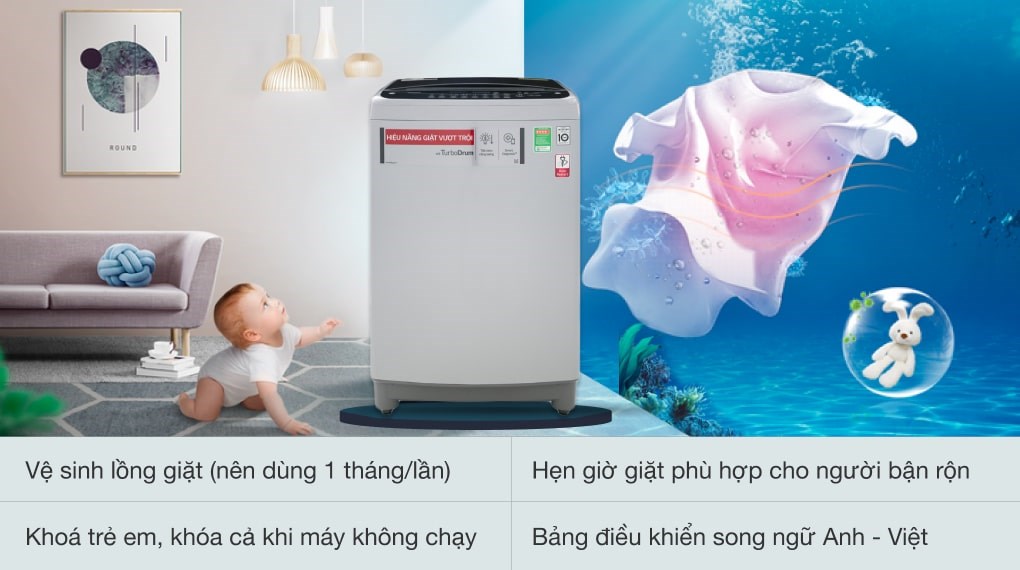 Máy giặt LG Inverter 10.5 kg T2350VS2M