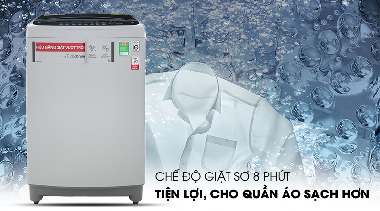 Chương trình giặt sơ tiện lợi giúp quần áo sạch hơn - Máy giặt LG Inverter 10.5 kg T2350VS2M