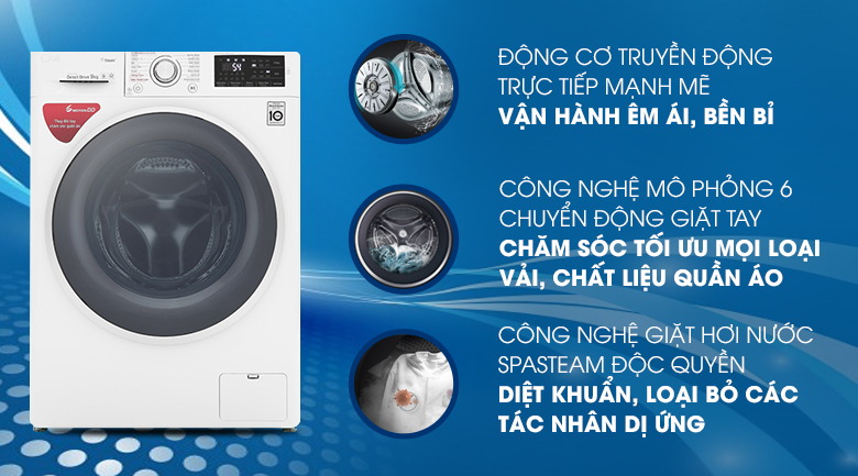 Máy giặt LG FC1409S4W giá rẻ, có trả góp - dienmayxanh.com