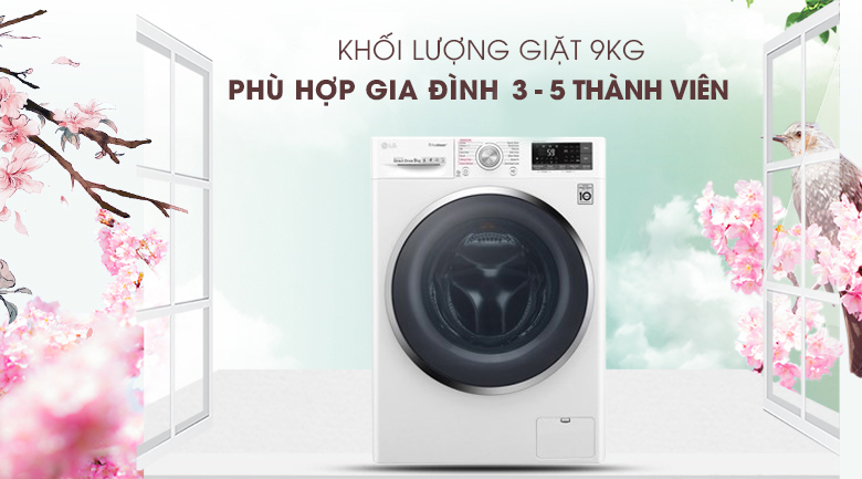 Máy giặt LG Inverter 9 kg FC1409S4W