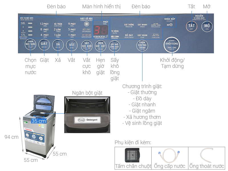 Máy giặt Toshiba 8.2 kg AW-J920LV SB