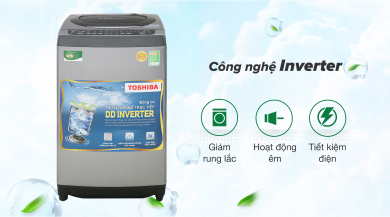 Công nghệ Inverter - Máy giặt Toshiba Inverter 9 Kg AW-DJ1000CV SK