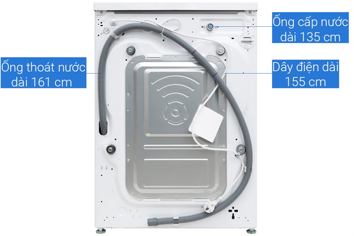 Máy giặt sấy LG Inverter giặt 10.5 kg - sấy 7 kg FG1405H3W1 Màu Trắng