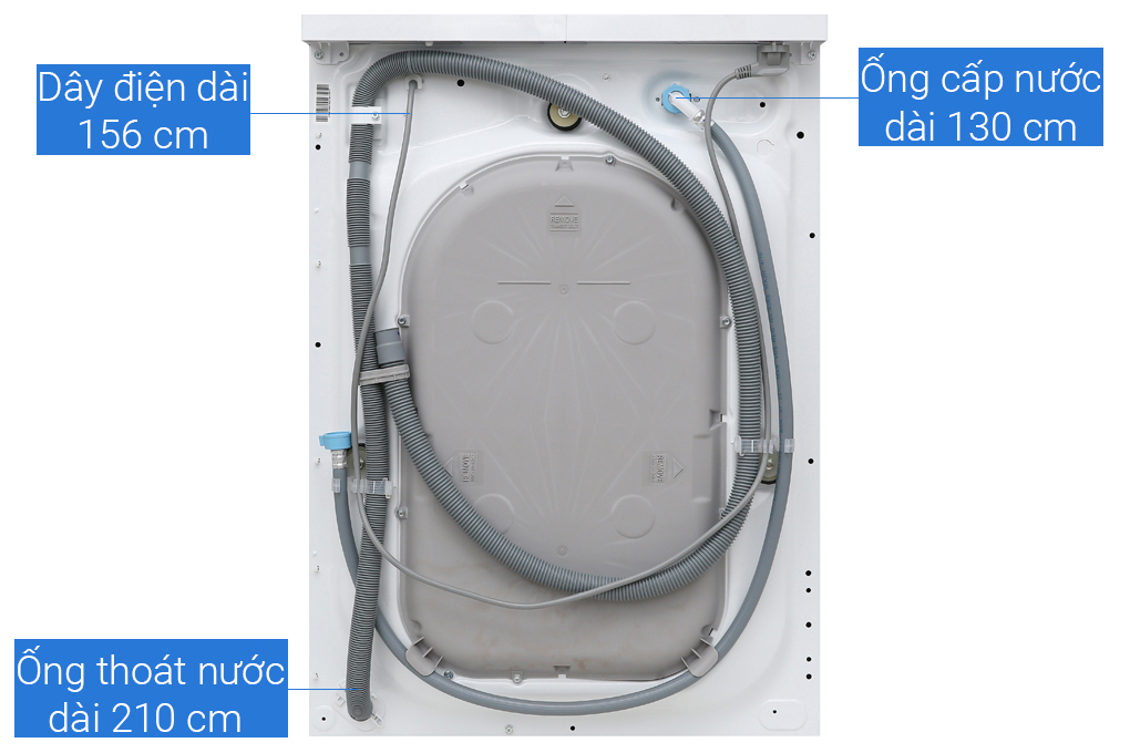 Máy giặt Electrolux Inverter 8 kg EWF8024BDWA Màu Trắng