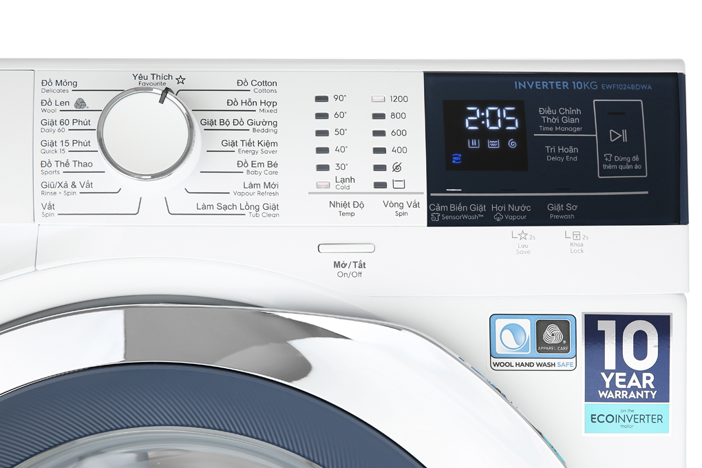 Mua máy giặt Electrolux Inverter 10 kg EWF1024BDWA