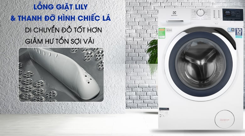 Lồng giặt Lily - Máy giặt Electrolux Inverter 10 kg EWF1024BDWA