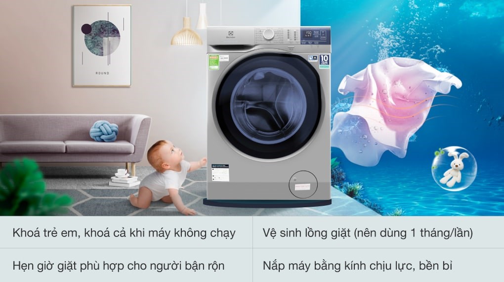 Máy giặt Electrolux Inverter 8 kg EWF8024ADSA