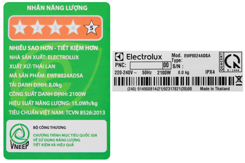 Máy giặt Electrolux Inverter 8 kg EWF8024ADSA - 9
