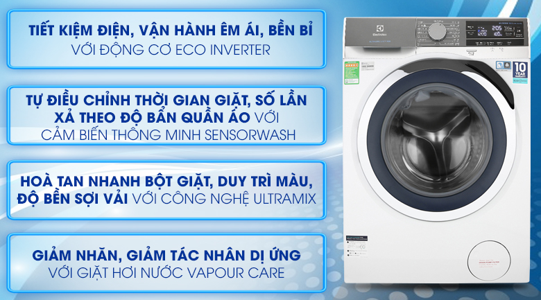 Máy giặt Electrolux Inverter 10 kg EWF1023BEWA - 3