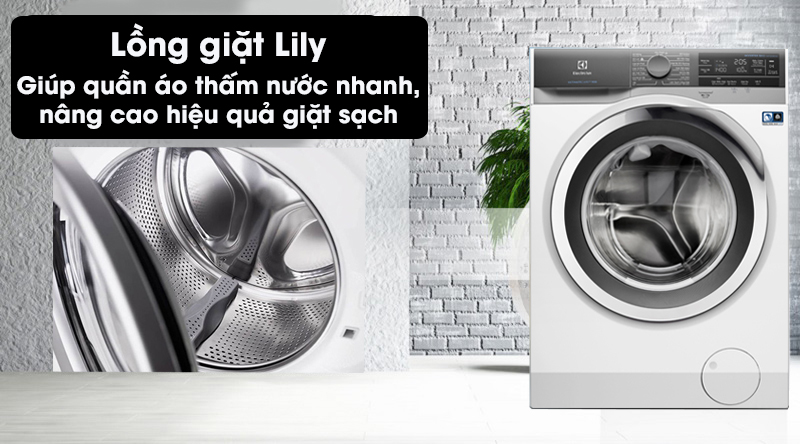 Máy giặt Electrolux Inverter 10 kg EWF1023BEWA - lồng giặt Lily giúp quần áo thấm nhanh đều nước