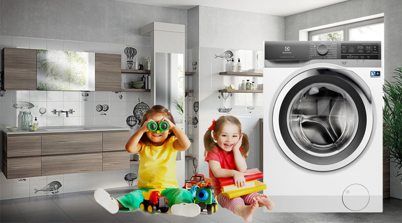 Máy giặt Electrolux Inverter 10 kg EWF1023BEWA-An toàn với tính năng khóa trẻ em