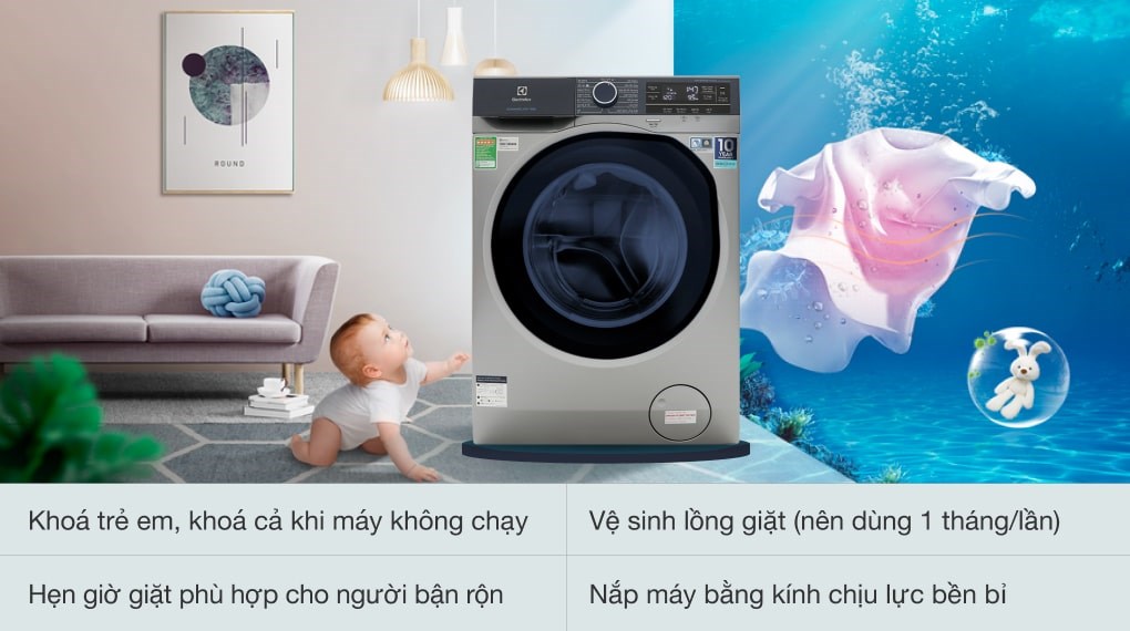 Máy giặt Electrolux Inverter 9.5 kg EWF9523ADSA