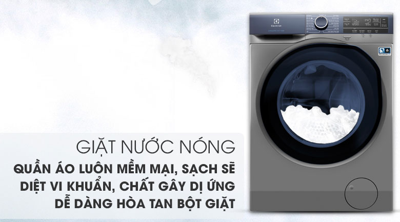 Giặt nước nóng  - Máy giặt Electrolux Inverter 9.5 kg EWF9523ADSA