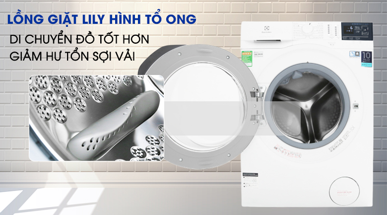 Máy giặt Electrolux EWF9024BDWB - tăng khả năng giặt sạch với lồng giặt Lily