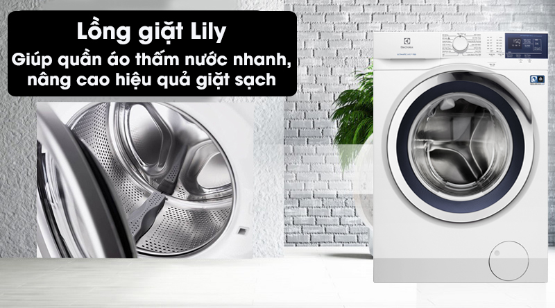 Máy giặt Electrolux EWF9024BDWB - tăng khả năng giặt sạch với lồng giặt Lily