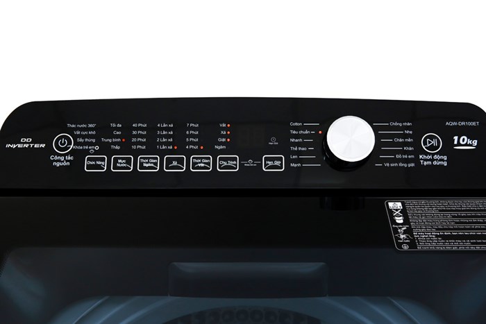 Máy giặt Aqua Inverter 10 Kg AQW-DR100ET S Màu Bạc