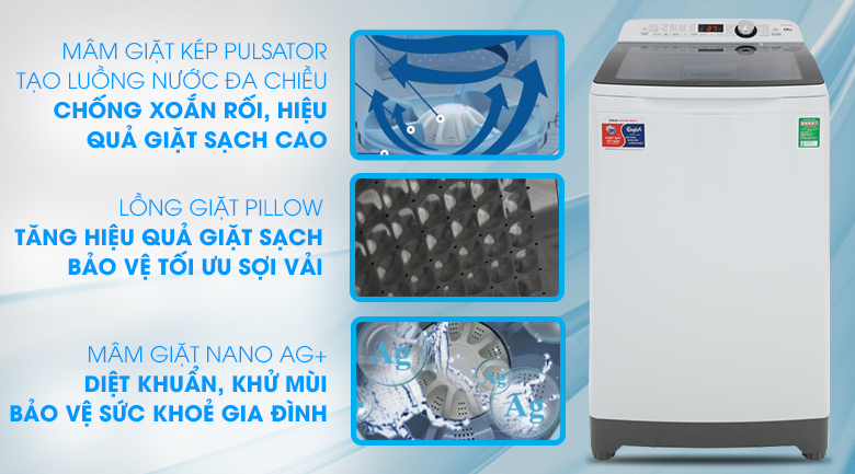Máy giặt Aqua AQW-FR100ET W giá rẻ, có trả góp