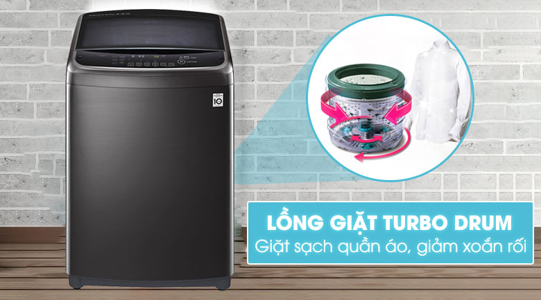 Lồng giặt Turbo drum - Máy giặt LG Inverter 22 kg TH2722SSAK