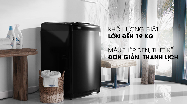 Máy giặt lồng đứng 16kg kết hợp bảng điều khiển tiếng Việt dễ sử dụng - Máy giặt LG Inverter 19 kg TH2519SSAK
