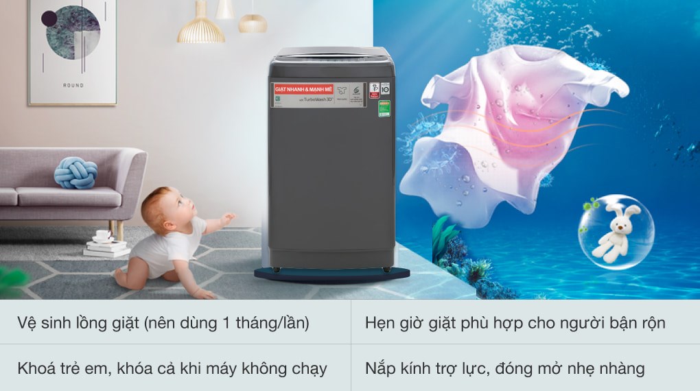 Máy giặt LG TurboWash3D Inverter 13 kg TH2113SSAK