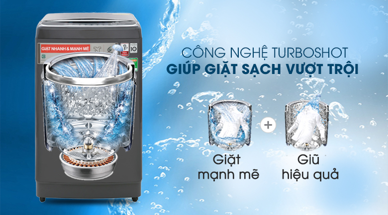 Công nghệ Turboshot - Máy giặt LG Inverter 13 kg TH2113SSAK