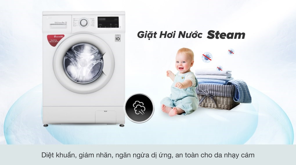Máy giặt LG Inverter 9 kg FM1209N6W