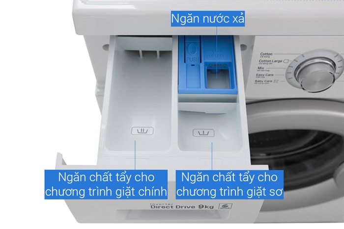Máy giặt LG Inverter 9 kg FM1209N6W Màu Trắng